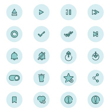 Web simgesi seti, illüstrasyon, beyaz arkaplan üzerindeki vektör.