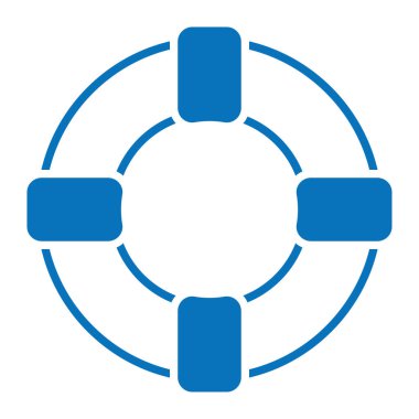 Seyahat kurtarma halkası, illüstrasyon, beyaz arka plandaki vektör..