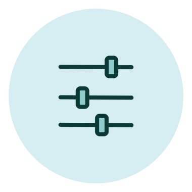 Beyaz arkaplan üzerindeki ayar simgesi, illüstrasyon, vektör.