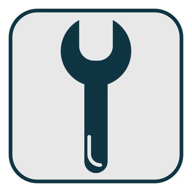 Beyaz arkaplan üzerindeki ayar simgesi, illüstrasyon, vektör.