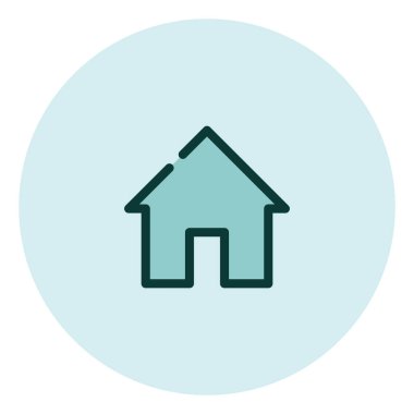 Beyaz arkaplanda ev simgesi, illüstrasyon, vektör.