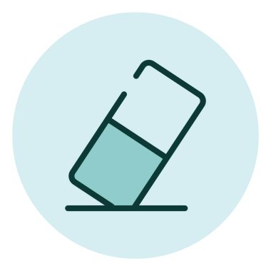 Silgi simgesi, illüstrasyon, beyaz arkaplan üzerindeki vektör.