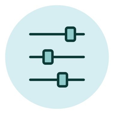 Beyaz arkaplan üzerindeki ayar simgesi, illüstrasyon, vektör.