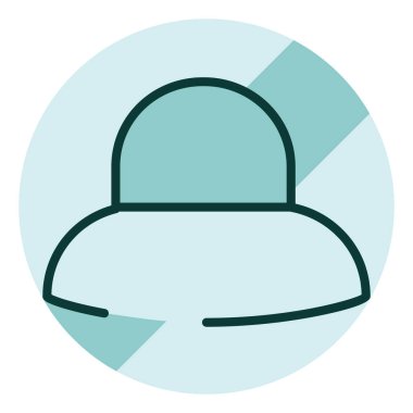 Beyaz arkaplanda şapka, illüstrasyon ve vektör olmaması uyarısı.