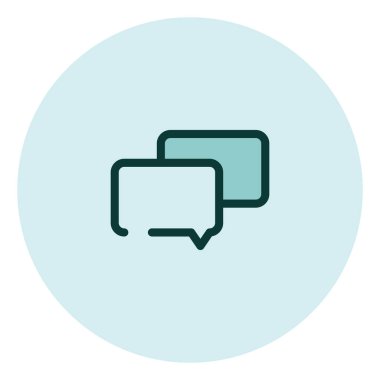 İleti simgesi, illüstrasyon, beyaz arkaplan üzerindeki vektör.