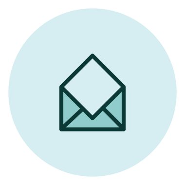 E- posta simgesi, illüstrasyon, beyaz arkaplan üzerindeki vektör.