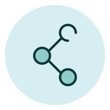 Beyaz arkaplanda simge, illüstrasyon, vektör paylaş.