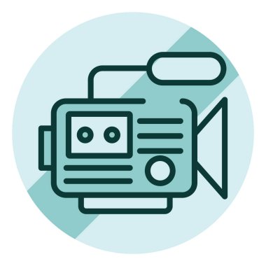 Uyarı işareti. Beyaz arkaplan üzerinde video, illüstrasyon, vektör yok.