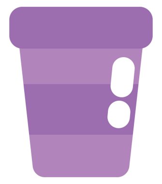 Kış kahvesi, illüstrasyon, beyaz arka planda vektör..