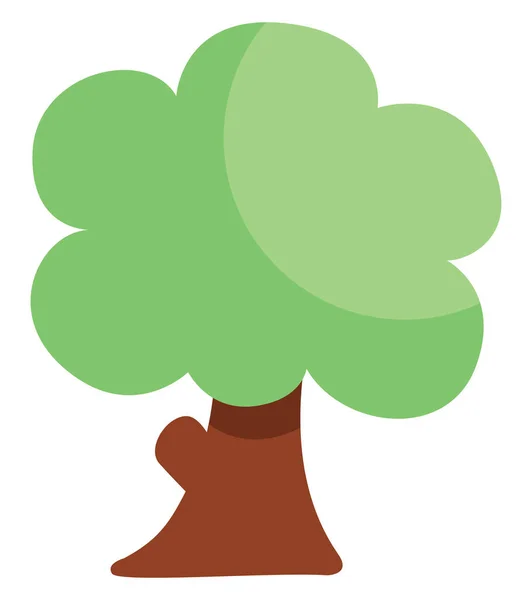 Gran Árbol Primavera Ilustración Vector Sobre Fondo Blanco — Vector de stock