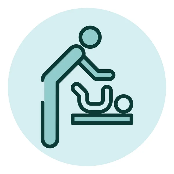 Warnschild Babyzimmer Illustration Vektor Auf Weißem Hintergrund — Stockvektor