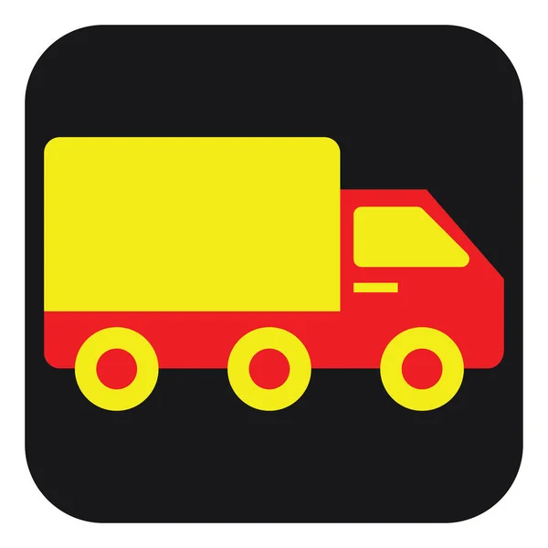 輸送トラック イラスト 白い背景のベクトル — ストックベクタ