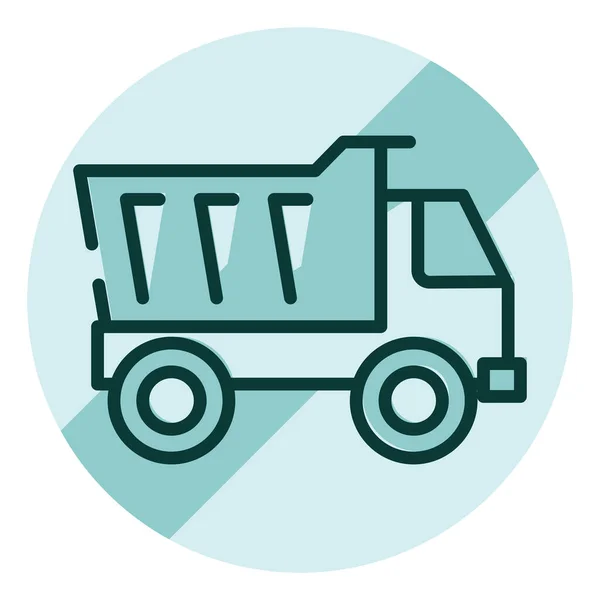 Señal Advertencia Ninguna Zona Camiones Ilustración Vector Sobre Fondo Blanco — Vector de stock
