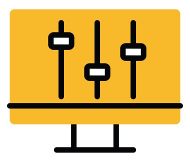 Beyaz arkaplan üzerindeki site optimizasyon simgesi, illüstrasyon, vektör.