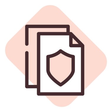 Güvenlik sayfası, illüstrasyon, beyaz arkaplan üzerindeki vektör.