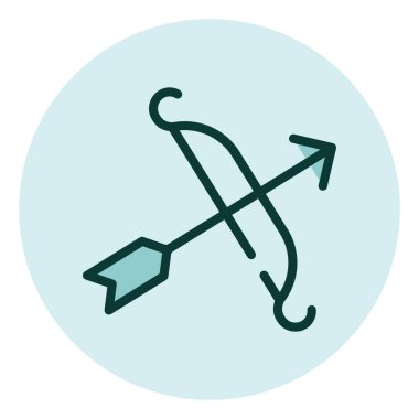 Düğün oku, illüstrasyon, beyaz arkaplandaki vektör.