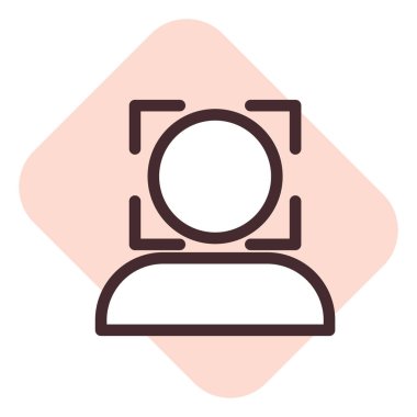 Uygulama yüz kimliği, illüstrasyon, beyaz arkaplan üzerindeki vektör.