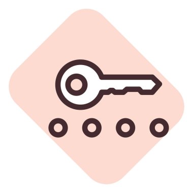 Uygulama parolası, illüstrasyon, beyaz arkaplan üzerindeki vektör.