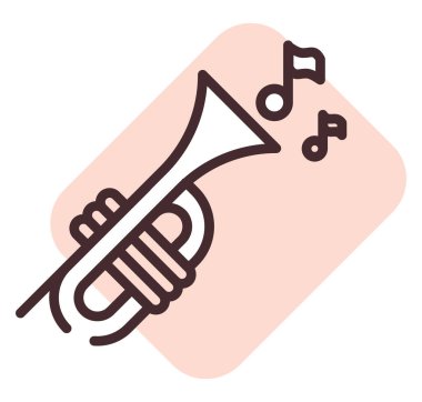 Müzik sanatı, illüstrasyon, beyaz arkaplandaki vektör.