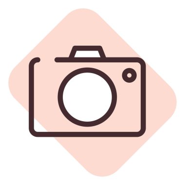 Kamera uygulaması, illüstrasyon, beyaz arkaplan üzerindeki vektör.