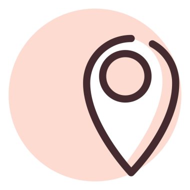 Uygulama konumu, illüstrasyon, beyaz arkaplan üzerindeki vektör.