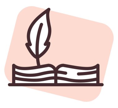 Beyaz arkaplanda edebiyat sanatı, illüstrasyon, vektör.