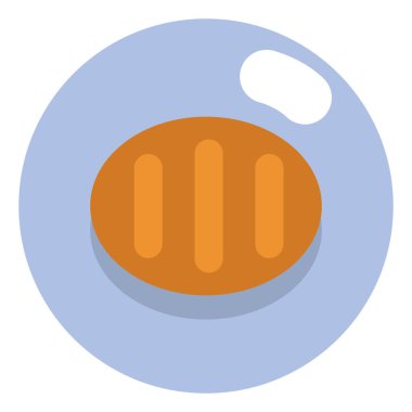 Taze pişmiş ekmek, illüstrasyon, beyaz arka planda vektör..