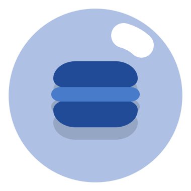 Mavi makaron, illüstrasyon, beyaz arkaplanda vektör.