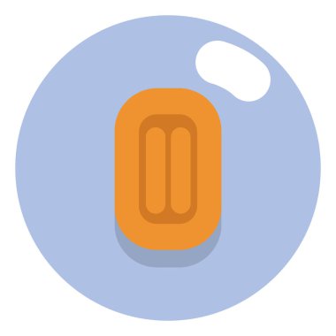 Bir somun ekmek, illüstrasyon, beyaz arkaplanda vektör.