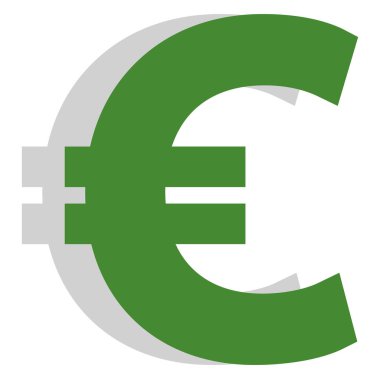 Bankacılık Avrosu, illüstrasyon, beyaz arkaplan üzerindeki vektör.