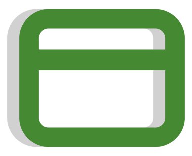 Bankacılık kredi kartı, illüstrasyon, beyaz arkaplan üzerindeki vektör.