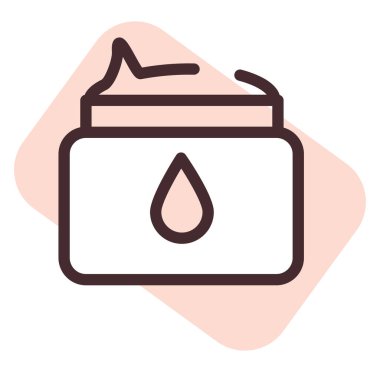 Cilt kremi, illüstrasyon, beyaz arkaplandaki vektör.