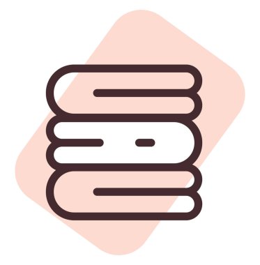 Beyaz arkaplandaki spa havluları, illüstrasyon, vektör.