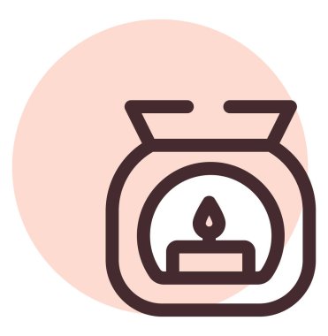 Güzellik spa mumu, illüstrasyon, beyaz arka planda vektör..