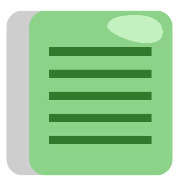 İş belgesi, illüstrasyon, beyaz arkaplan üzerindeki vektör.