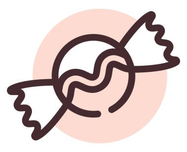 Çikolatalı şeker, illüstrasyon, beyaz arka planda vektör..