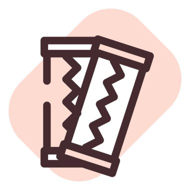 Çiklet, illüstrasyon, beyaz arkaplan üzerindeki vektör.