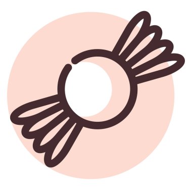 Çikolata likörü şekeri, illüstrasyon, beyaz arka planda vektör..