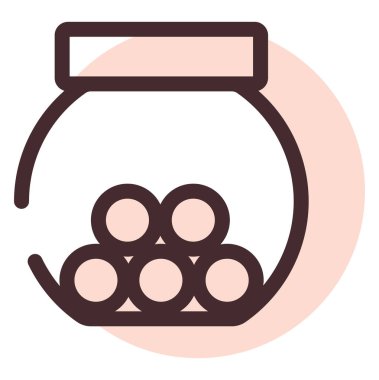 Çikolata kavanozu, illüstrasyon, beyaz arka planda vektör..