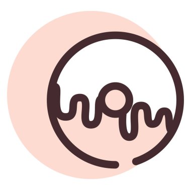 Donut, illüstrasyon, beyaz arkaplandaki vektör.