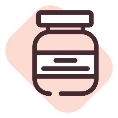 Bir kavanoz hindistan cevizi, illüstrasyon, beyaz arkaplan üzerinde vektör.