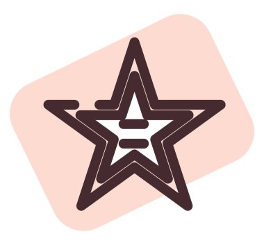 Sinema yıldızı, illüstrasyon, beyaz arkaplan üzerindeki vektör.