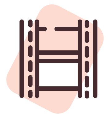 Sinema videosu, illüstrasyon, beyaz arkaplan üzerindeki vektör.