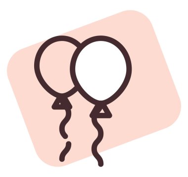 Sirk balonları, illüstrasyon, beyaz arkaplandaki vektör.