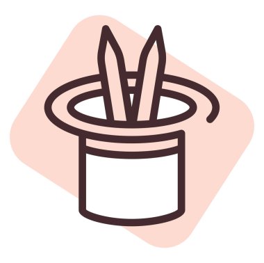 Sirk şapkası, illüstrasyon, beyaz arkaplandaki vektör.