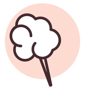 Pamuk helva, illüstrasyon, beyaz arka planda vektör.