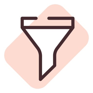 Beyaz arkaplanda bilgisayar filtresi, illüstrasyon, vektör.