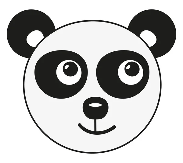 Panda Björn Illustration Vektor Vit Bakgrund — Stock vektor