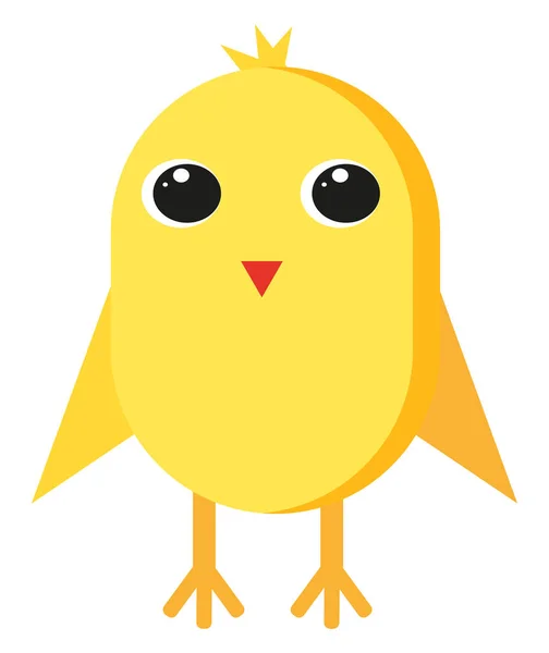 Gelbes Huhn Illustration Vektor Auf Weißem Hintergrund — Stockvektor
