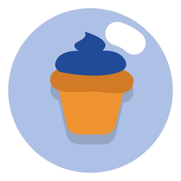 Blueberry Cupcake Illustration Vector White Background — Stock Vector
